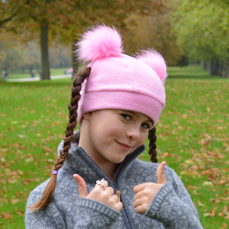 Pink Bunches Beanie Age 3-10