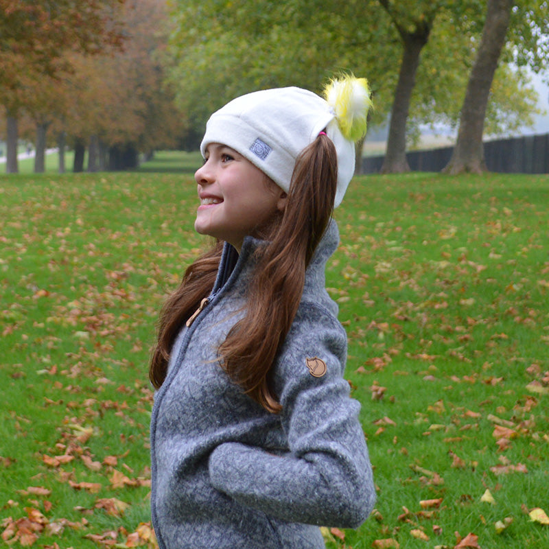 White Bunches Beanie Age 3-10
