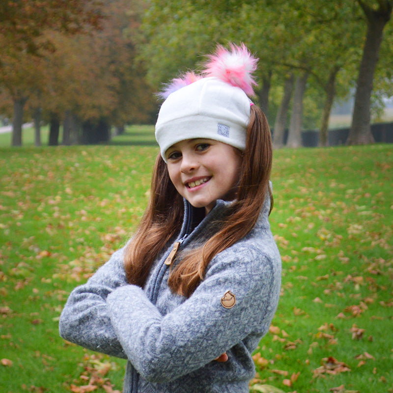 White Bunches Beanie Age 3-10