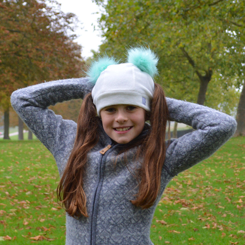 White Bunches Beanie Age 3-10