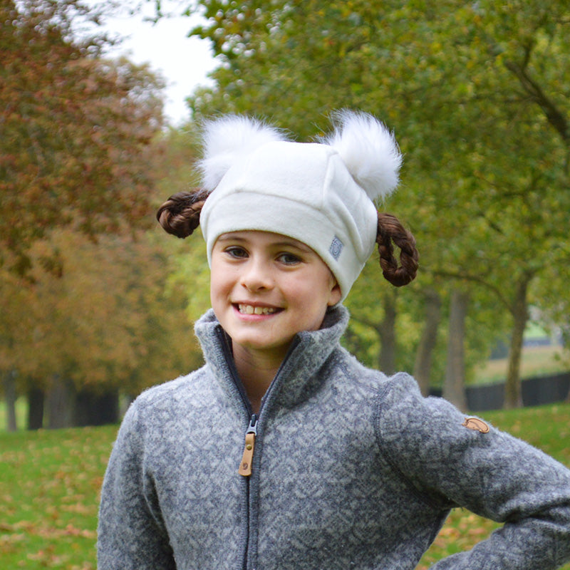 White Bunches Beanie Age 3-10