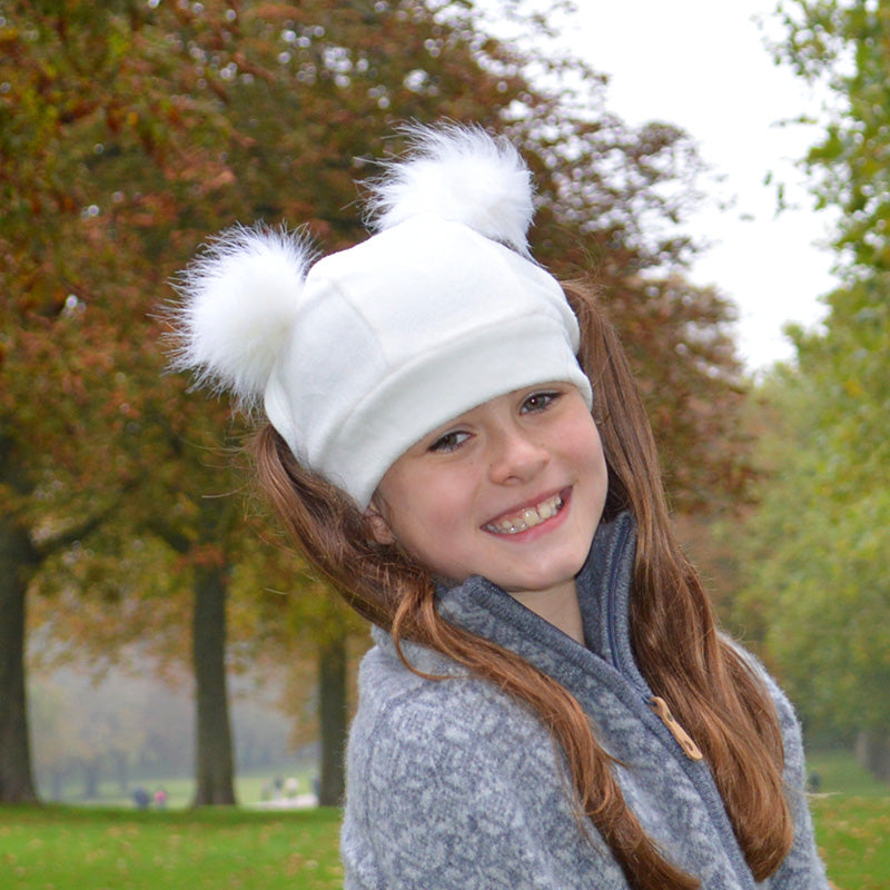White Bunches Beanie Age 3-10